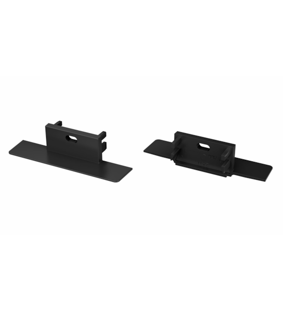 Abdeckkappe für LUMINES Zati Profil schwarz mit Bohrung