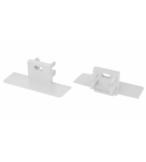ABS End cap for LUMINES Mono profile white with hole
