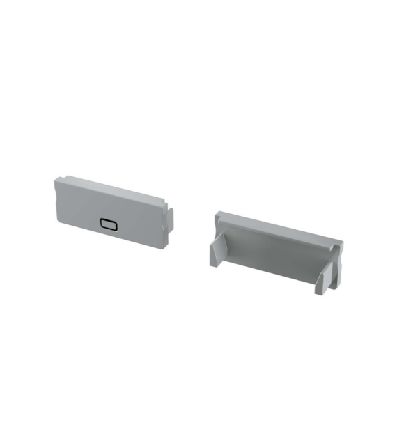 Abdeckkappe für LUMINES DUAL Profil silber lackiert 2in1