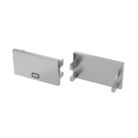 Abdeckkappe für LUMINES Plato Profil silber lackiert 2in1
