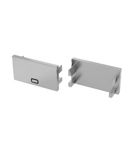 Abdeckkappe für LUMINES Plato Profil silber lackiert 2in1