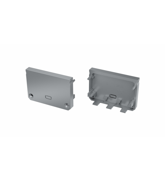 ABS End cap LUMINES ILEDO silver lacquered 2in1