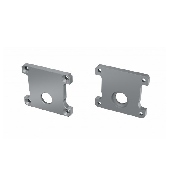 Abdeckung ALU LUMINES FASSO silber eloxiert mit Loch