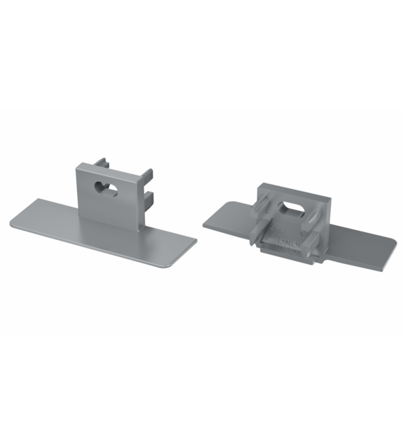 Abdeckkappe für Profil LUMINES Mono silber lackiert mit Loch