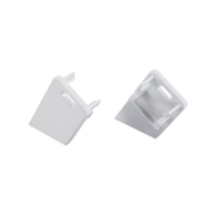 ALU end cap LUMINES Sono white lacquered left with hole