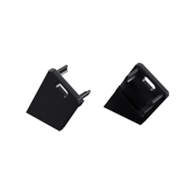 Abdeckung ALU LUMINES Sono schwarz lackiert rechts mit Loch