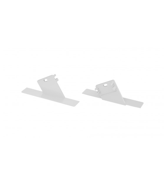 Zaślepka do profilu LUMINES Duo biała lewa z otworem