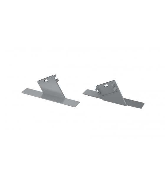 Zaślepka do profilu LUMINES Duo szara lewa z otworem