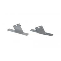 End cap for LUMINES Duo profile silver lacquered left with hole