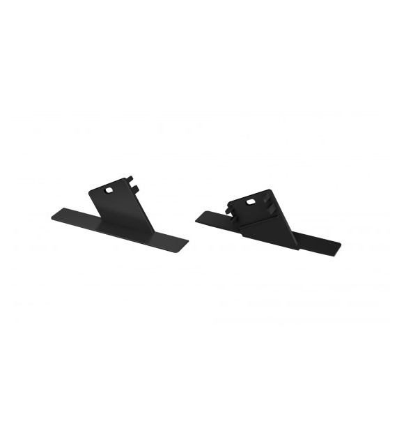 Zaślepka do profilu LUMINES Duo czarna prawa z otworem