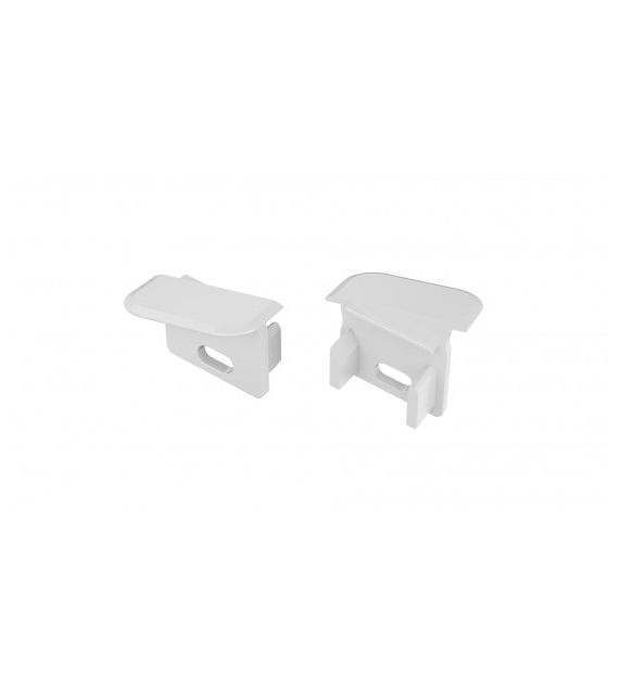 Zaślepka do profilu LUMINES V biała lewa z otworem