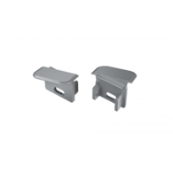 End cap for LUMINES V profile silver lacquered left with hole