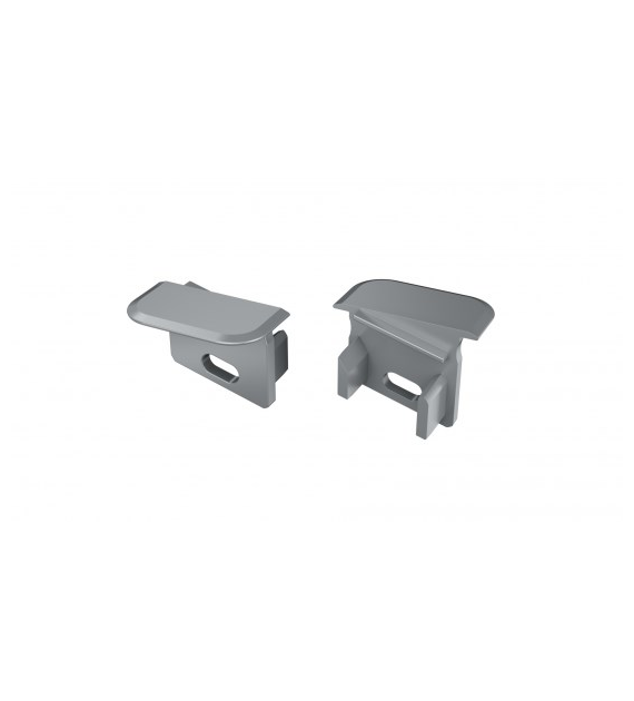 Zaślepka do profilu LUMINES V szara prawa z otworem