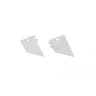 ALU end cap LUMINES DUO white lacquered with hole left