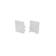 ALU end cap LUMINES SLIMO white lacquered