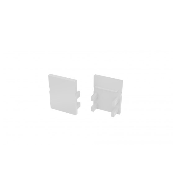 ALU end cap LUMINES SLIMO white lacquered