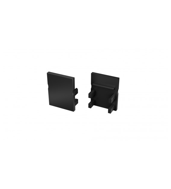 ALU end cap LUMINES SLIMO black lacquered