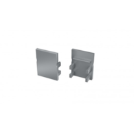 ALU end cap LUMINES SLIMO silver anodized