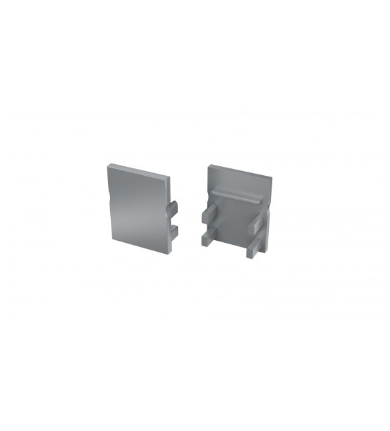 ALU end cap LUMINES SLIMO silver anodized