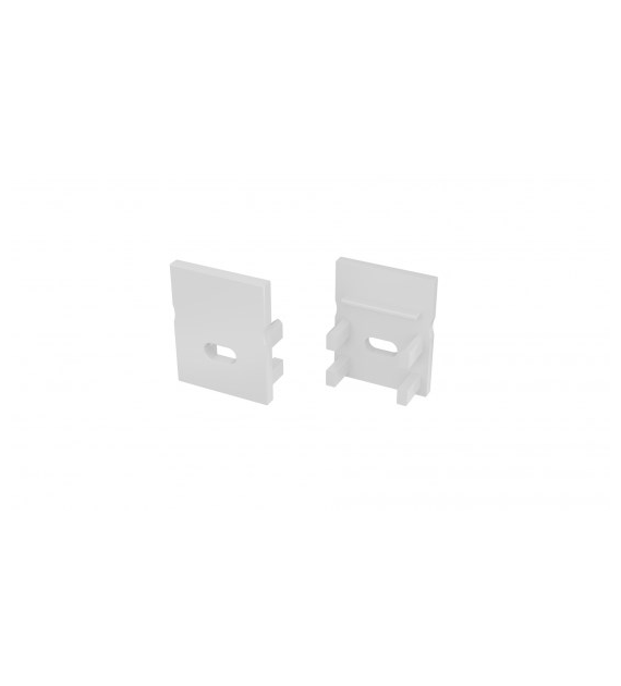 ALU end cap LUMINES SLIMO white lacquered with hole