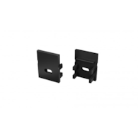 ALU end cap LUMINES SLIMO black lacquered with hole