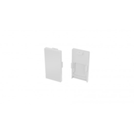 End cap ALU LUMINES FIXO white lacquered