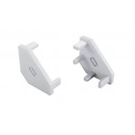 End cap for LUMINES ajar profile white 2in1