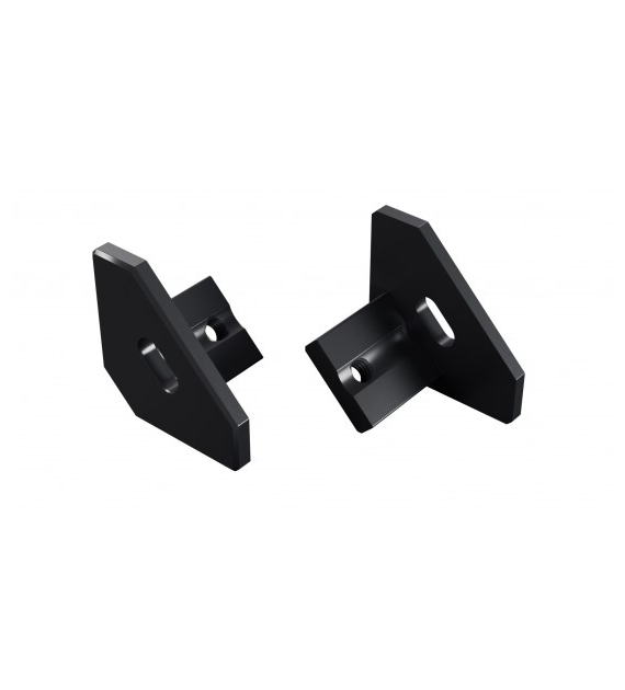 ALU LUMINES ajar black anodized end cap with hole