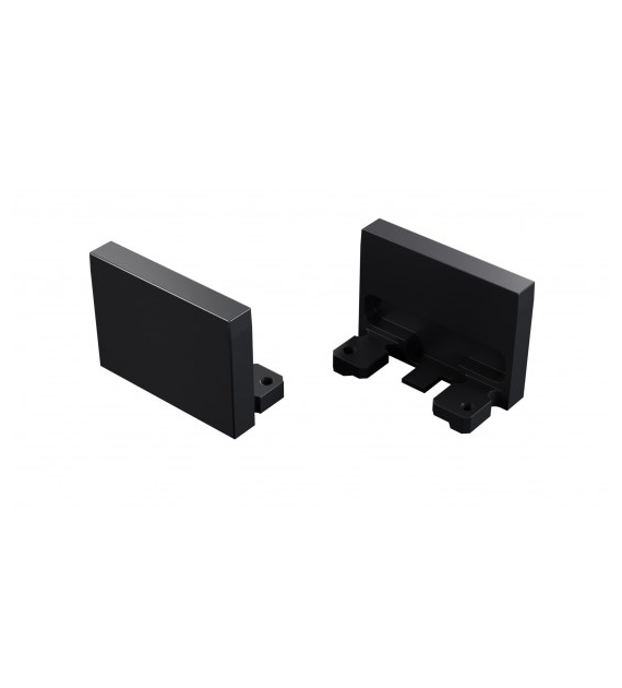 ALU LUMINES alba black anodized end cap