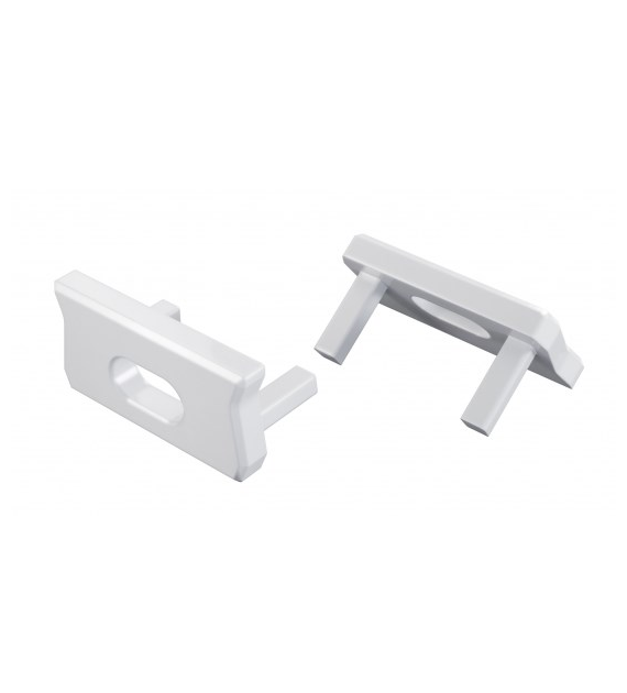 Abdeckung ALU LUMINES atom weiß lackiert mit Loch