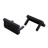 Abdeckung für Profil LUMINES atom schwarz 2in1