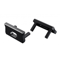 Cap ALU LUMINES atom black anodized with hole