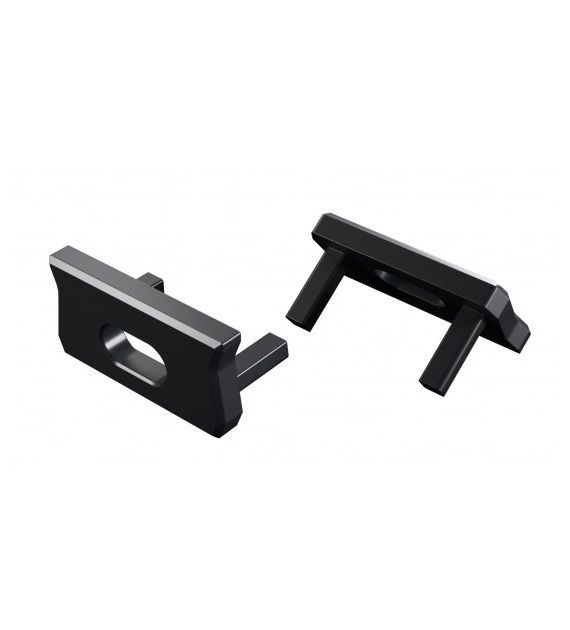 Cap ALU LUMINES atom black anodized with hole