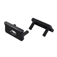 Abdeckung ALU LUMINES atom schwarz lackiert mit Loch