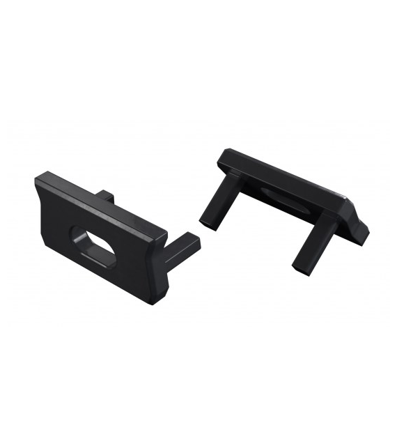 Abdeckung ALU LUMINES atom schwarz lackiert mit Loch