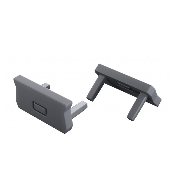 Zaślepka do profilu LUMINES atom szara 2w1