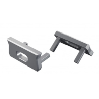 Abdeckung ALU LUMINES atom silber eloxiert mit Loch