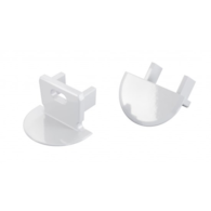 End cap ALU LUMINES axin white lacquered with hole