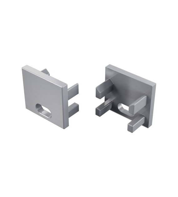 ALU-Endkappe LUMINES CANTO/VIGO roh mit Loch