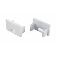 ALU cap for LED profile LUMINES FMN white with hole
