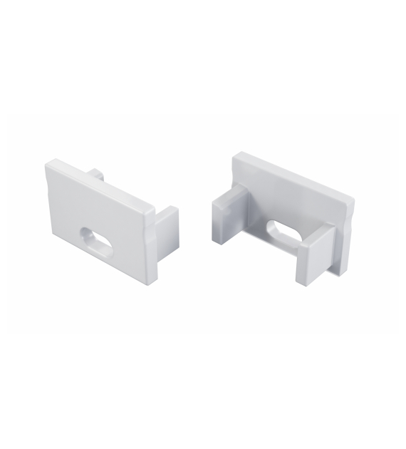 ALU cap for LED profile LUMINES FMN white with hole