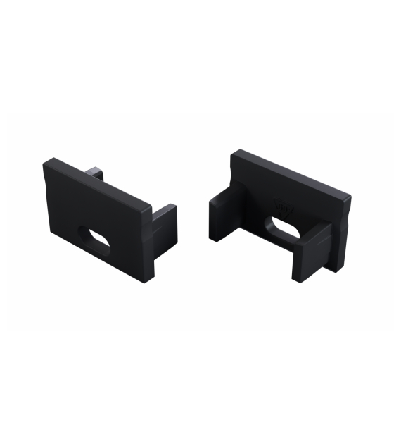 Cap for LED profile LUMINES FMN black with hole