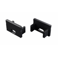 ALU-Endkappe für LED-Profil LUMINES FMN schwarz mit Loch