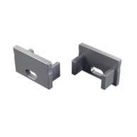 ALU-Endkappe für LED-Profil LUMINES FMN silber mit Loch