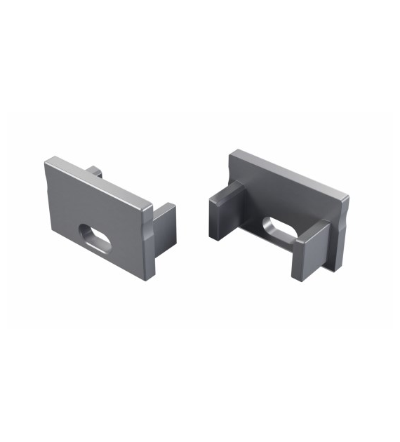 ALU-Endkappe für LED-Profil LUMINES FMN silber mit Loch