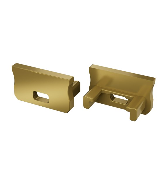 Endkappe für LED-Profil LUMINES A RAL1923 mit Loch