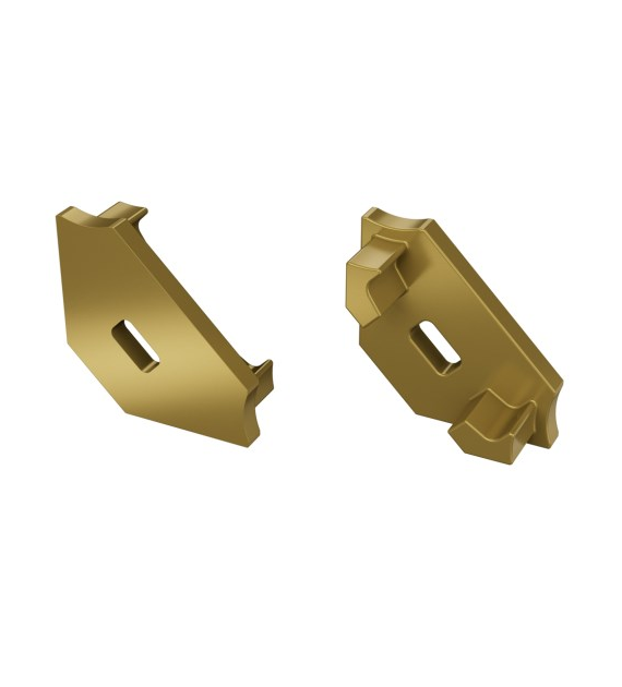 Endkappe für LED-Profil LUMINES C RAL1923 mit Loch