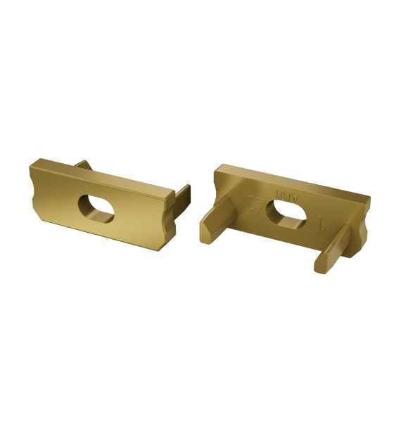 Endkappe für LED-Profil LUMINES D RAL1923 mit Loch