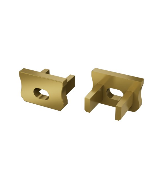 Endkappe für LED-Profil LUMINES X RAL1923 mit Loch