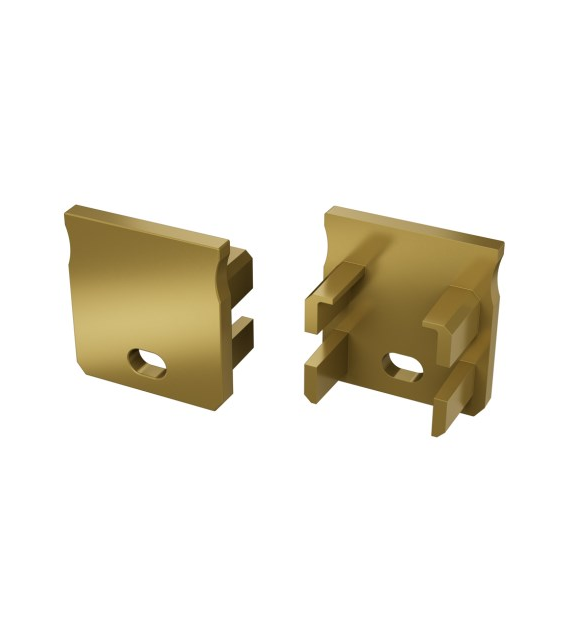 Endkappe für LED-Profil LUMINES Y RAL1923 mit Loch